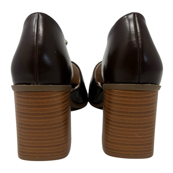 Journee Collection Dark Brown Block Heel Mules - Picture 5 of 9